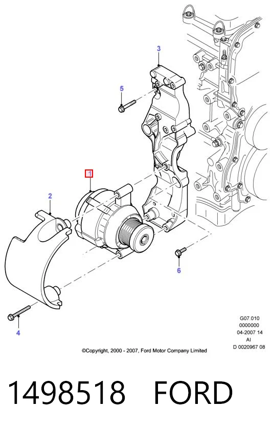 1498518 Ford Alternator