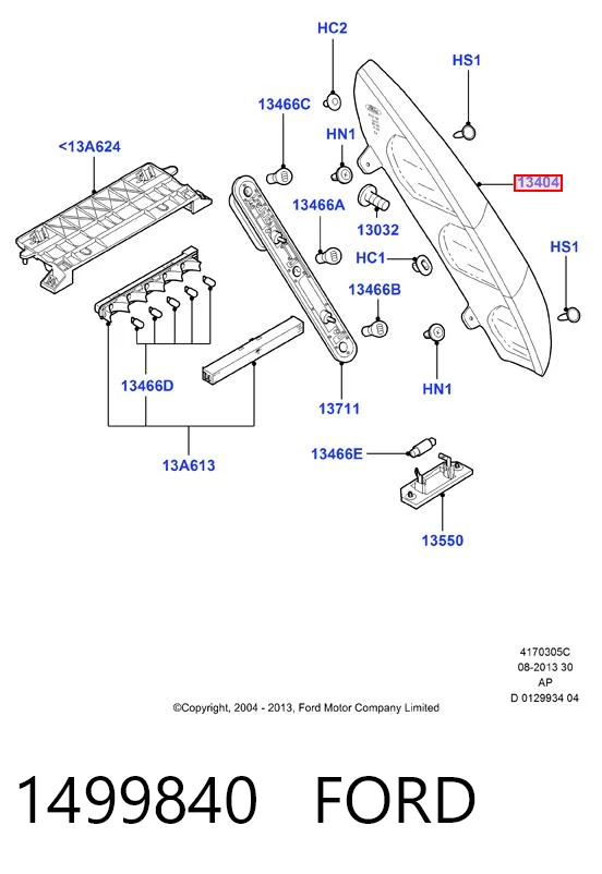 Do koszyka Lampa zespolona tylna prawa Ford Focus II DA, FFS, DS