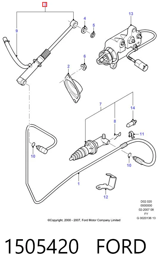 1505420 Ford Cylinder sprzęgła główny