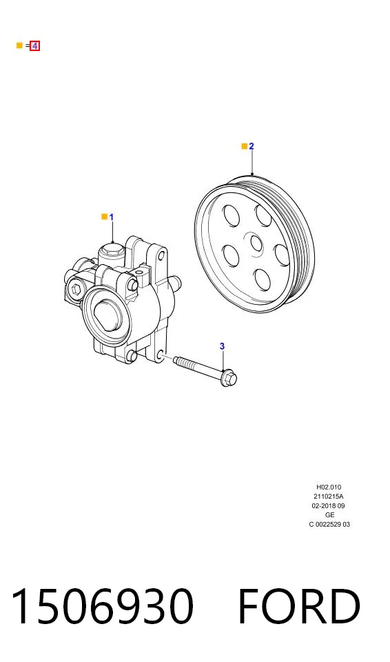 1506930 Ford Pompa wspomagania hydraulicznego kierownicy