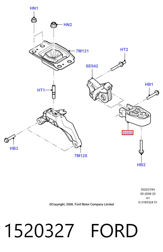 Poduszka (podpora) silnika tylna Volvo S60 II sedana (134) (2010 - 2018) cena, od 61,69 USD