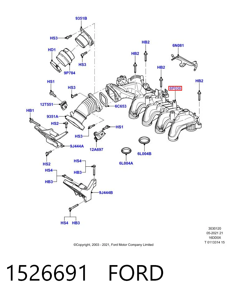 1526691 Ford Kolektor ssący
