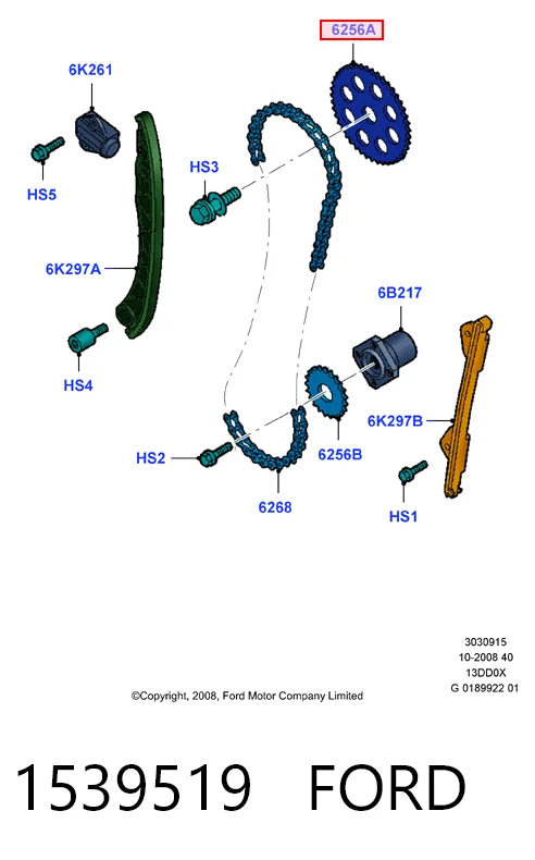 0055195294 Fiat/Alfa/Lancia Koło zębatewalcowe wałka rozrządu silnika