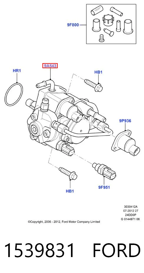 1539831 Ford Pompa wtryskowa wysokiego ciśnienia
