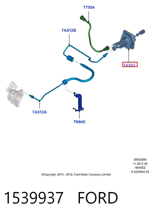 1539937 Ford Cylinder sprzęgła główny