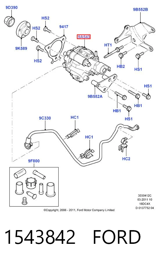1543842 Ford Pompa wtryskowa wysokiego ciśnienia