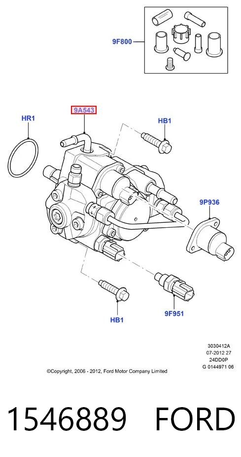 1546889 Ford Pompa wtryskowa wysokiego ciśnienia