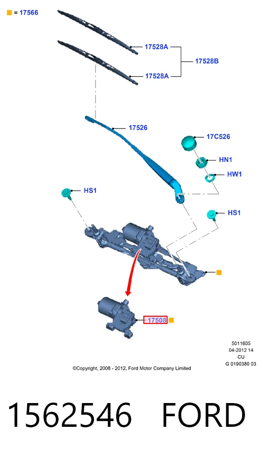 Silniczek wycieraczki szyby przedniej do Fiat Bravo 198