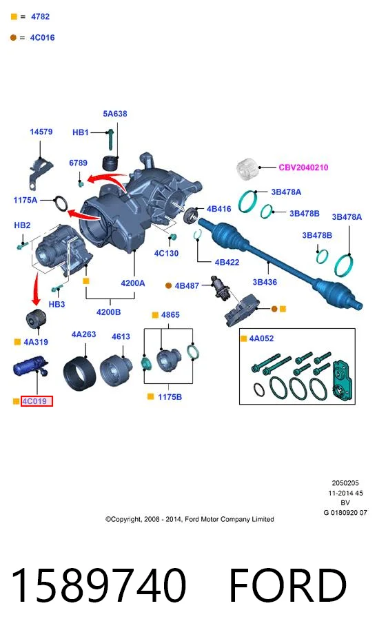 1589740 Ford Pompa sprzęgła Haldex