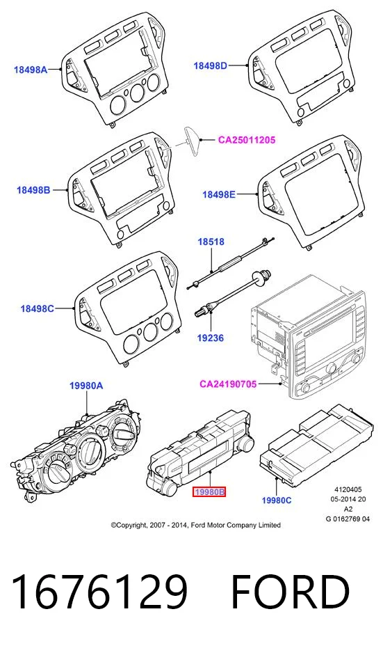 Sterownik trybów ogrzewania/klimatyzacji do Ford Galaxy II CA1 WA6