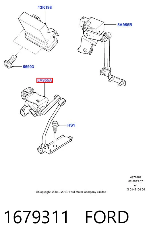 1679311 Ford Czujnik położenia pojazdu przedni