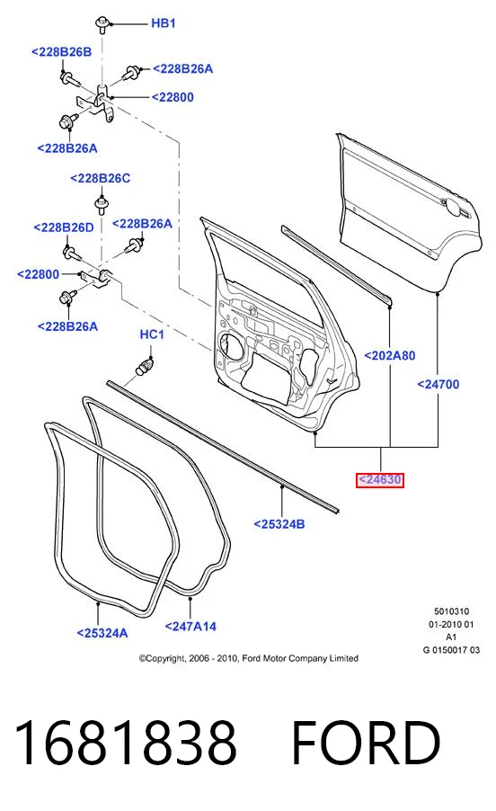 Drzwi tylne prawe Ford Galaxy II CA1 minivan (WA6) (2006 - 2015) cena, od 105,72 USD
