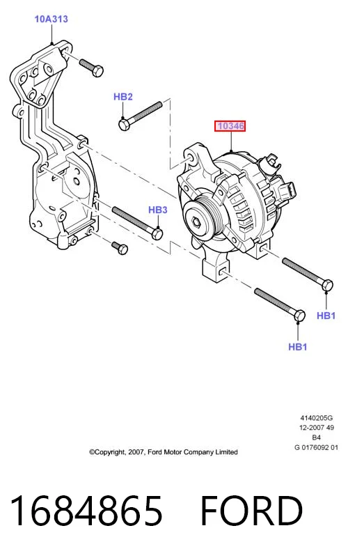 1684865 Ford Alternator