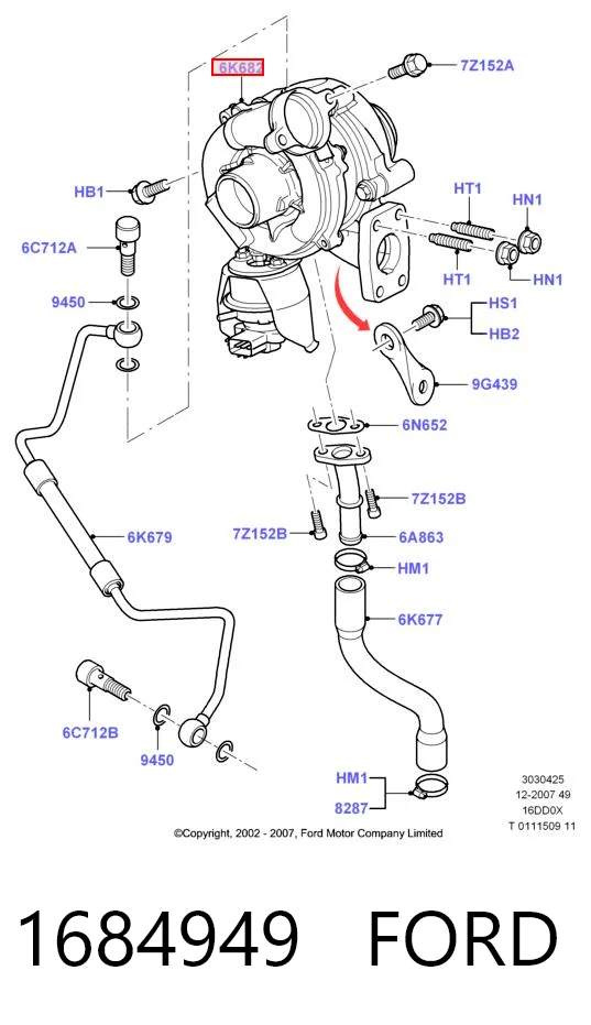 1684949 Ford Turbina