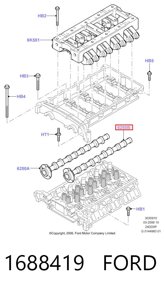 Wał rozrządu silnika ssący, dolotowy Ford Transit V awangarda (V184/5) (2000 - 2006) cena, od 149,66 USD
