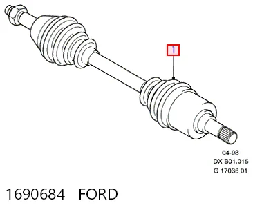  Półoś napędowa przednia prawa Ford Fiesta 