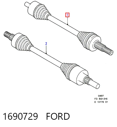Do koszyka Półoś napędowa przednia prawa Ford Escort IV GAF, AWF, ABFT