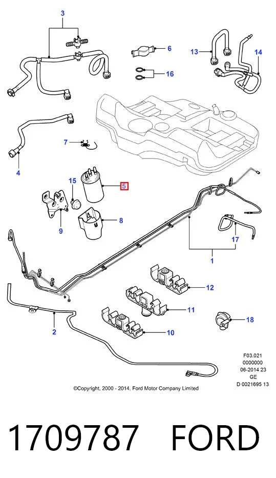 1709787 Ford Filtr paliwa