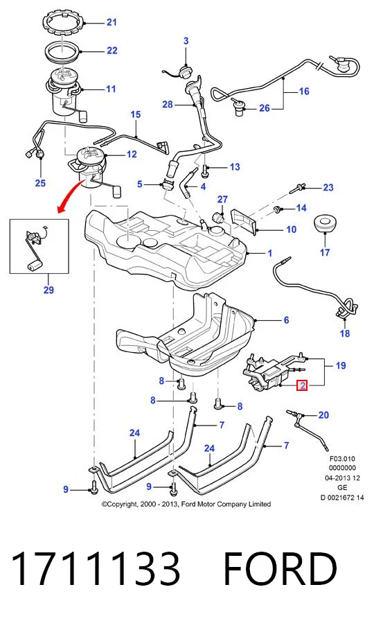 1711133 Ford Pompa paliwa elektryczna zanurzeniowa