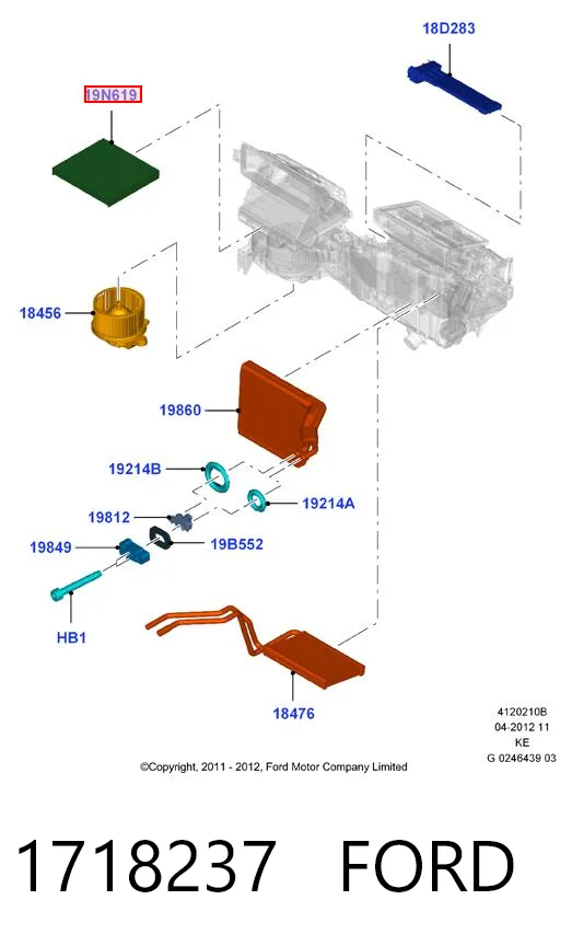 1718237 Ford Filtr kabiny