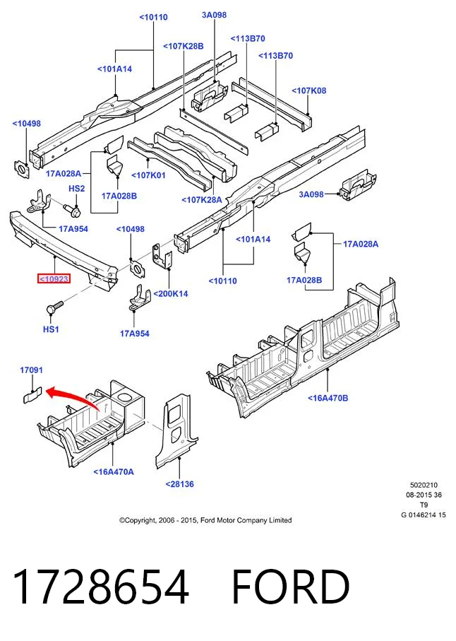Do koszyka Wzmocnienie zderzaka przedniego Ford Transit VI V347/8