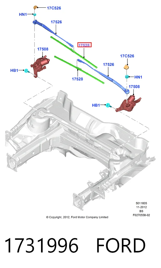 1731996 Ford Pióro wycieraczki szyby przedniej kierowcy