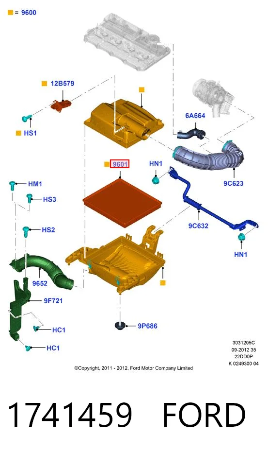 1741459 Ford Filtr powietrza
