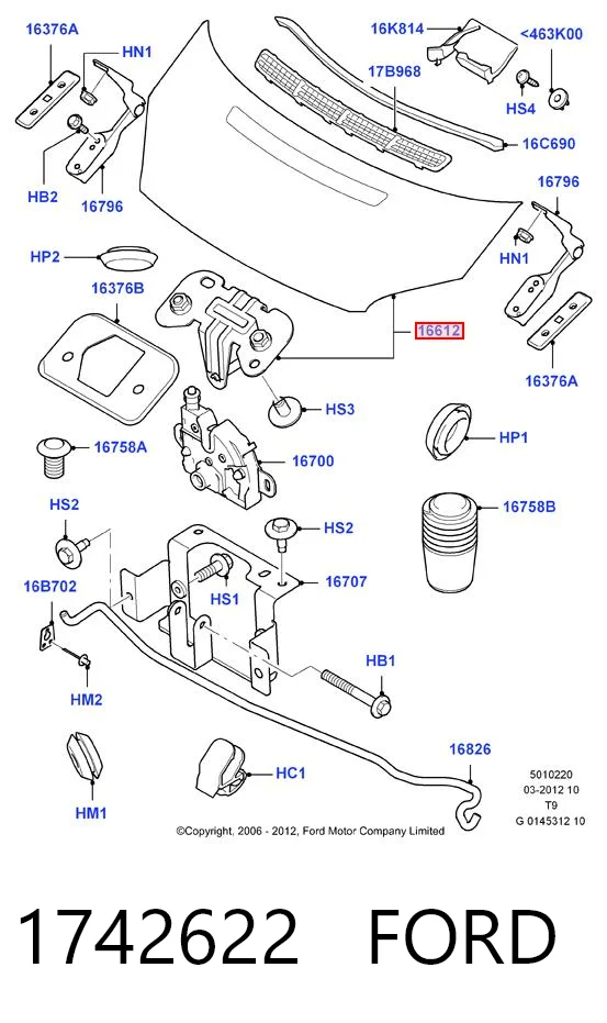 Maska silnika do Ford Transit VI V347/8
