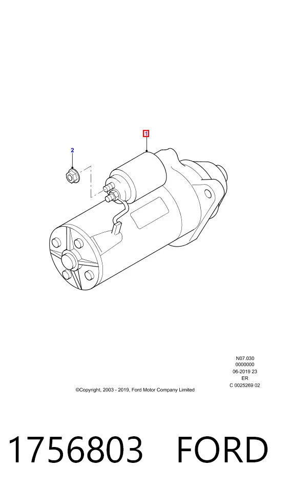 Rozrusznik Ford 1756803 cena, od 177,94 USD