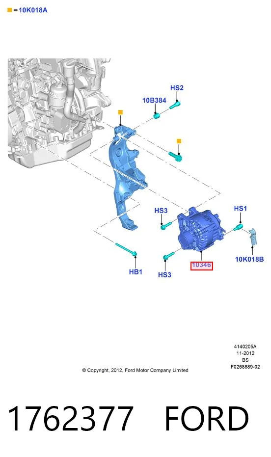 1762377 Ford Alternator