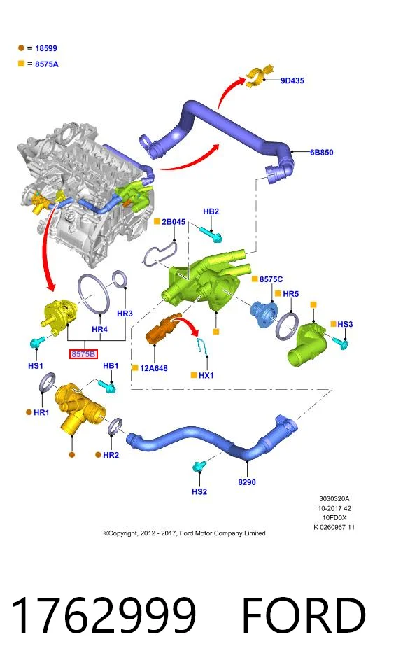 1762999 Ford Termostat