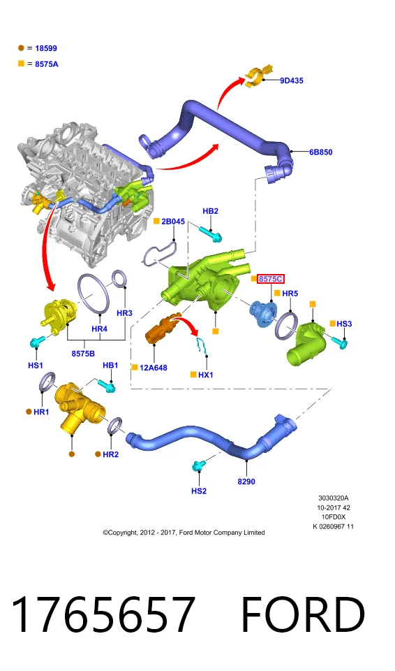 1765657 Ford Termostat