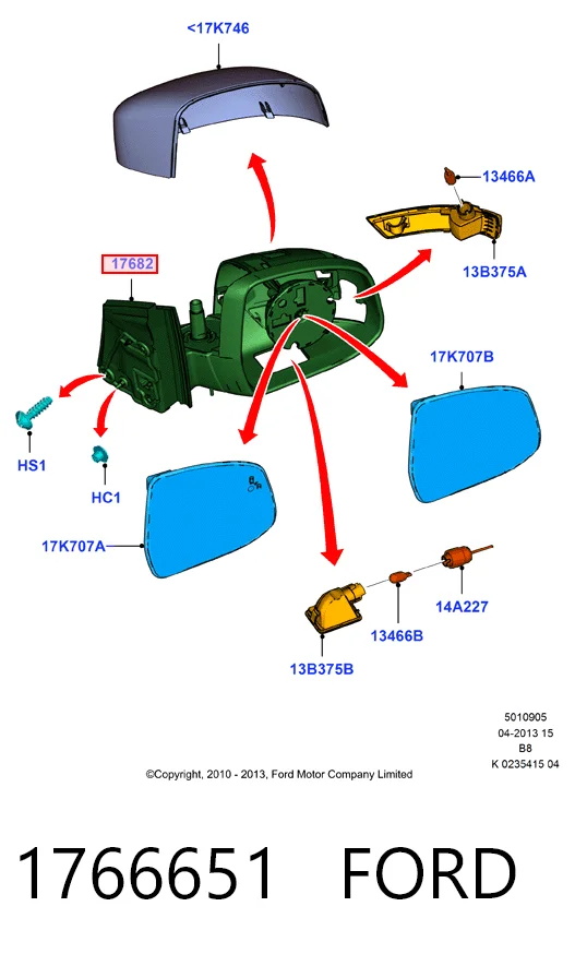  Lusterko wsteczne lewe Ford Focus 3
