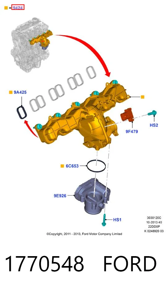 1770548 Ford Kolektor ssący