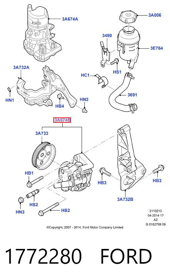 1772280 Ford Pompa wspomagania hydraulicznego kierownicy
