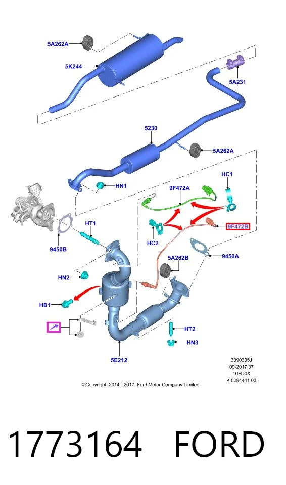  Sonda lambda, czujnik tlenu Ford Fiesta 
