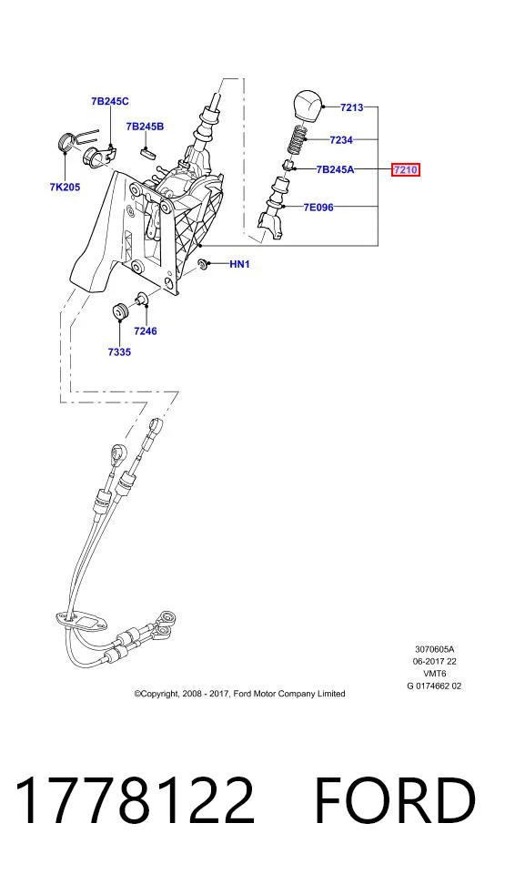 Kupić Mechanizm zmiany biegów (cięgno) Ford Transit V347/8 w dobrej cenie