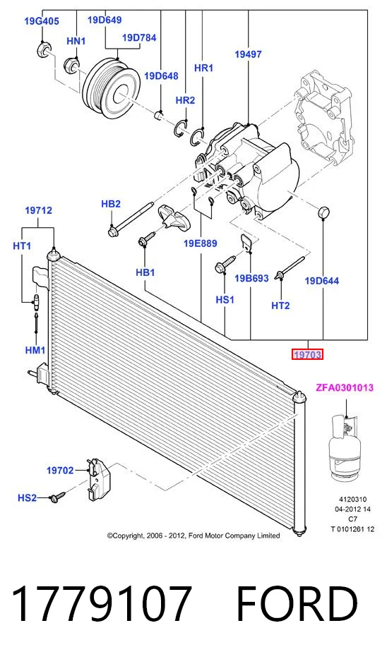1779107 Ford Sprężarka klimatyzacji