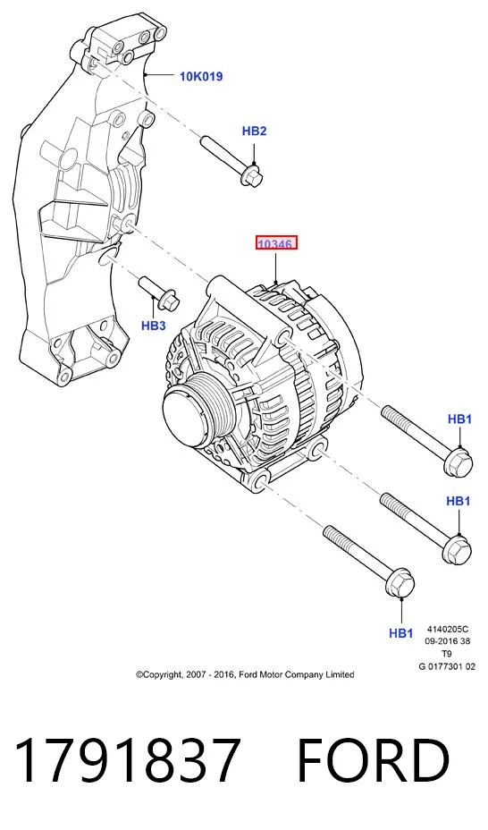 1791837 Ford Alternator