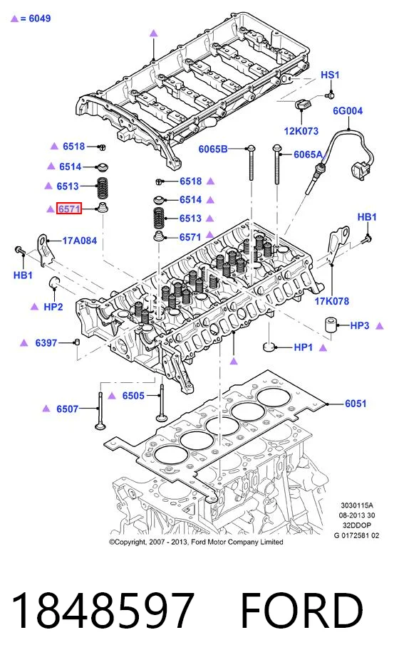 Uszczelniacz zaworu dolotowego/wylotowego Ford Transit 7