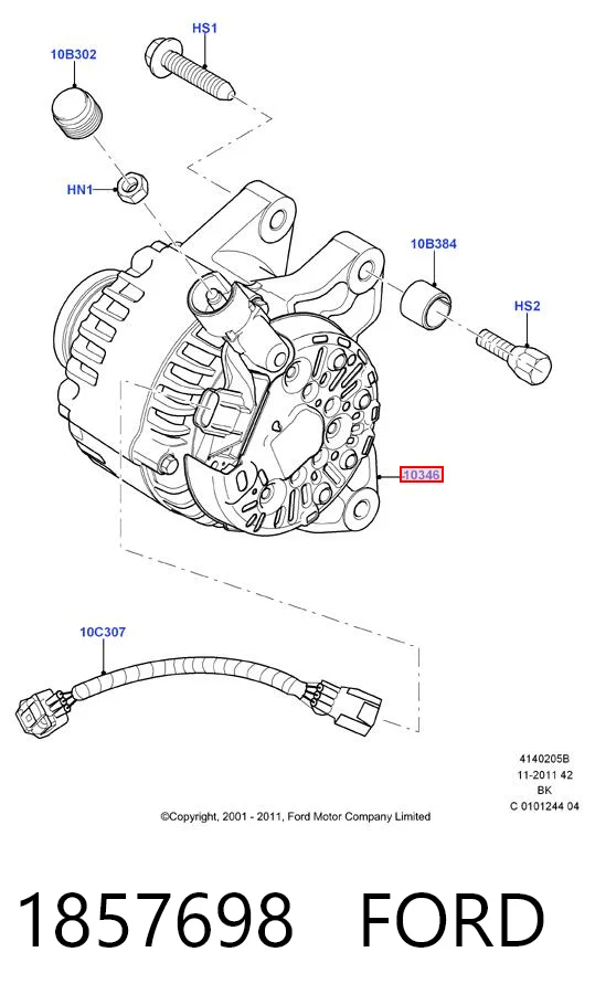 1857698 Ford Alternator