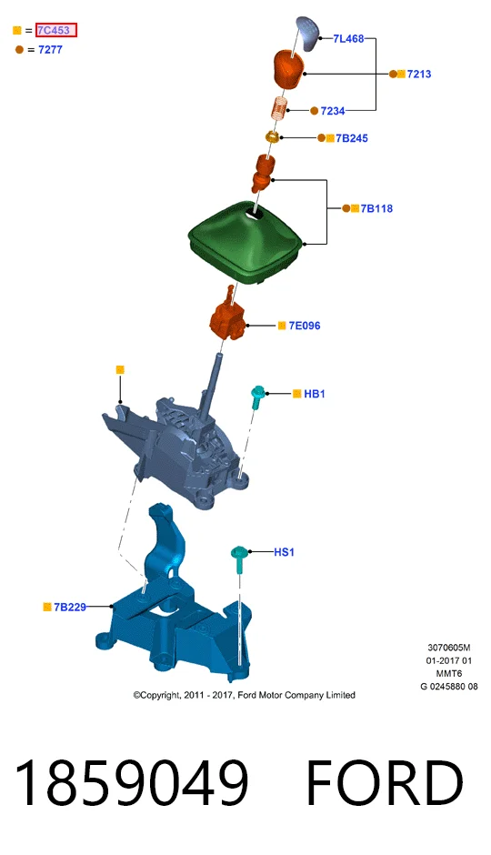 Mechanizm zmiany biegów (cięgno) do Ford Focus III CB8