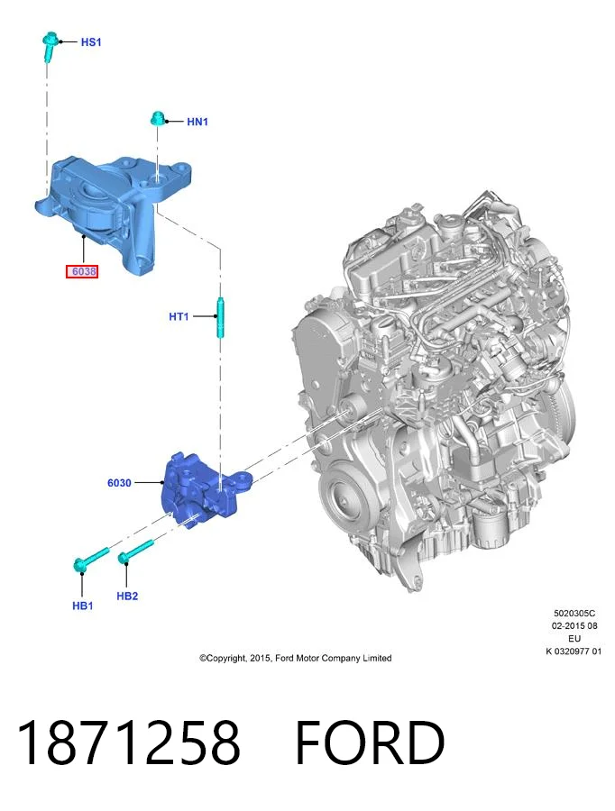 1871258 Ford Poduszka (podpora) silnika prawa