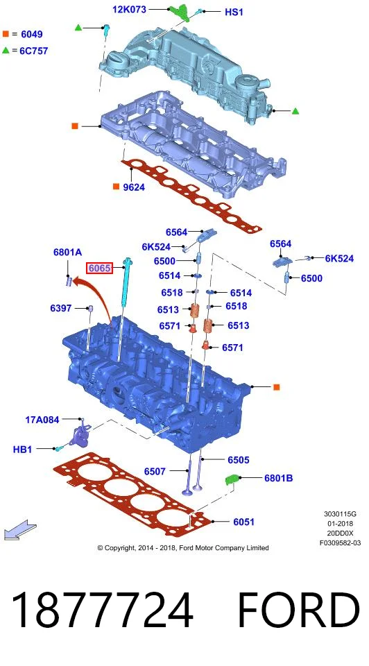 9802033280 Peugeot/Citroen Śruba głowicy cylindrów
