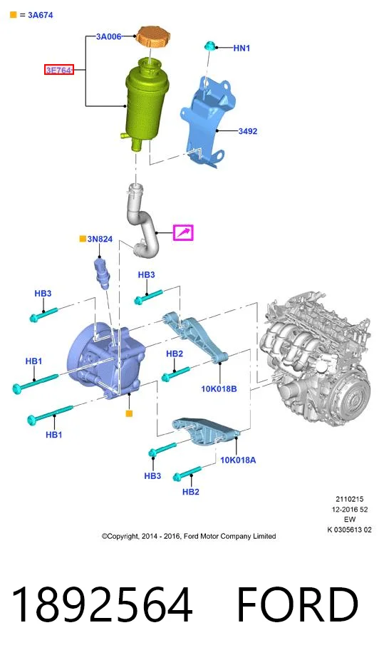 Zbiornik płynu wspomagania do Ford Focus III CB8