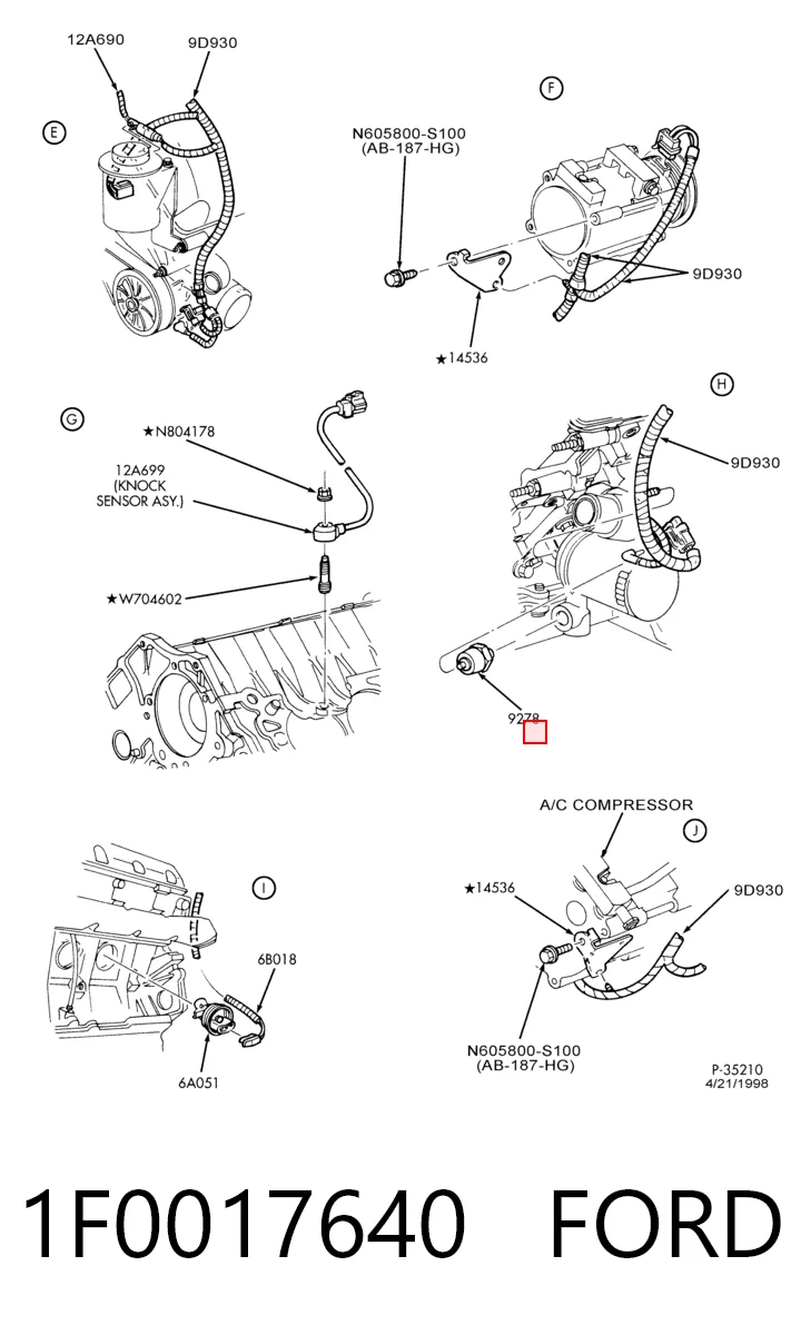 1F0017640 Ford Czujnik ciśnienia oleju