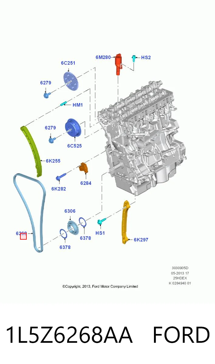 1L5Z6268AA Ford Łańcuch rozrządu