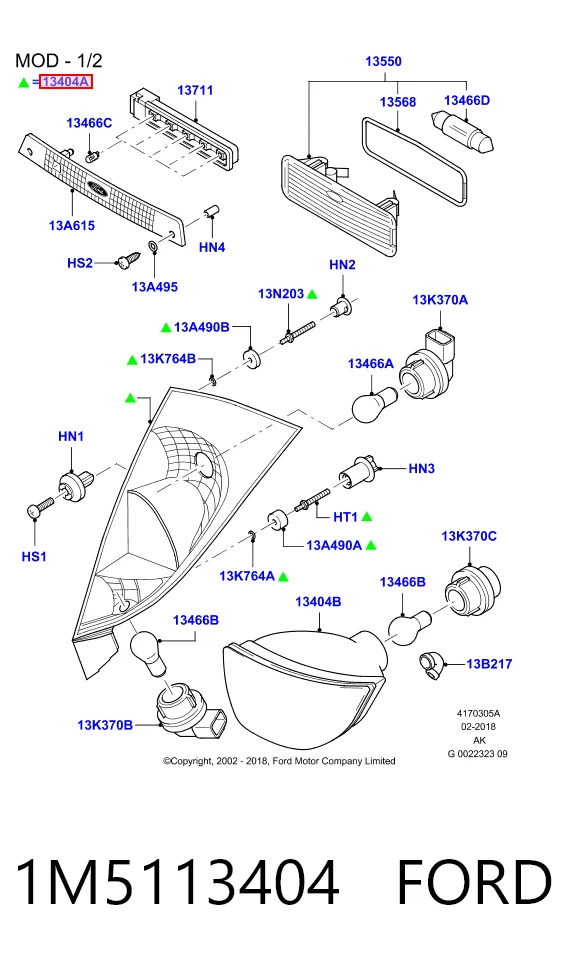 Lampa zespolona tylna prawa do Ford Focus I DAW, DBW