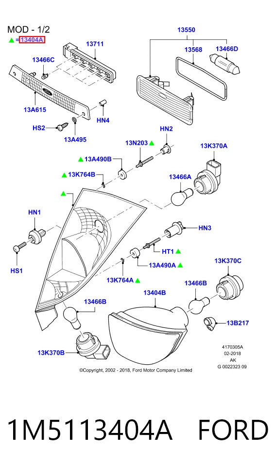 Lampa zespolona tylna prawa Ford Focus I hatchback (DAW, DBW) (1998 - 2004) cena, od 37,51 USD