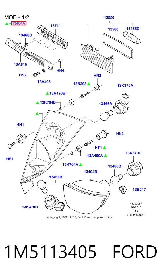 Do koszyka Lampa zespolona tylna lewa Ford Focus I DAW, DBW